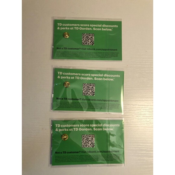 Boston Bruins Centennial 100 years TD Bank Limited Lapel Pin NHL Sealed LOT OF 3 - Picture 2 of 3